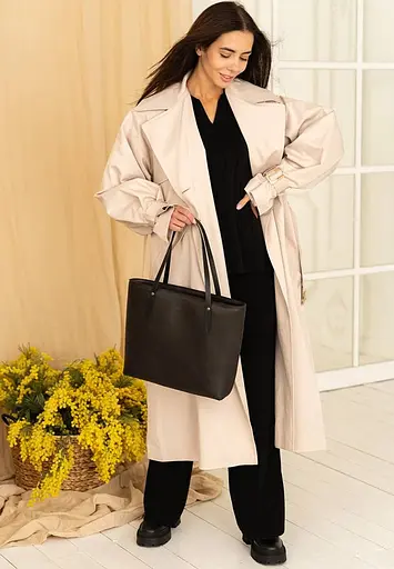 Шкіряний шоппер Walker Mini коричневий краст - фото 8