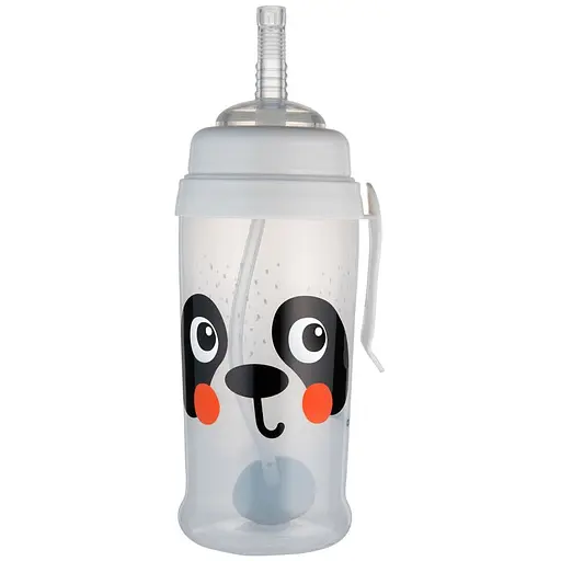 Бидончик непроливайка Canpol babies BabiesBoo с трубочкой и утяжелителем 350 мл панда (56/510_whi) - фото 2