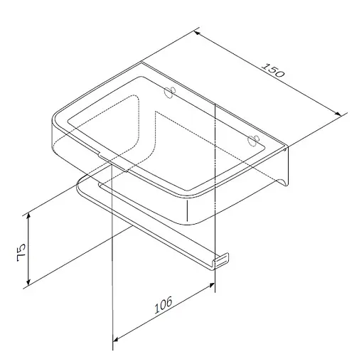 Держатель туалетной бумаги с коробкой AM.PM Inspire 2.0 хром A50A341500 Хром - фото 8