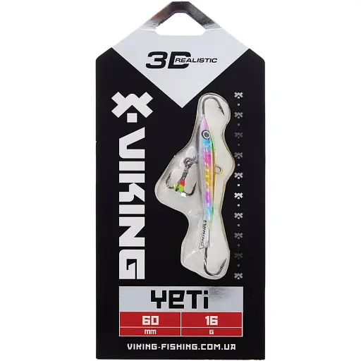 Балансир Viking Fishing Yeti Ice Jig 60mm 16.0g #16 European Values - фото 2