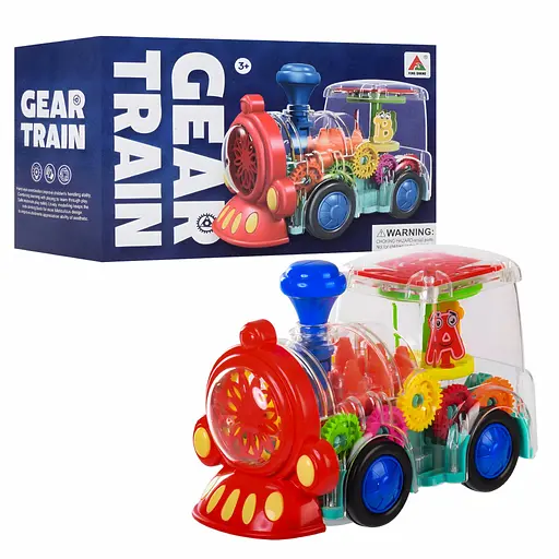 Детский паровоз Gear Train со звуком и светом красный (FS238-1A)