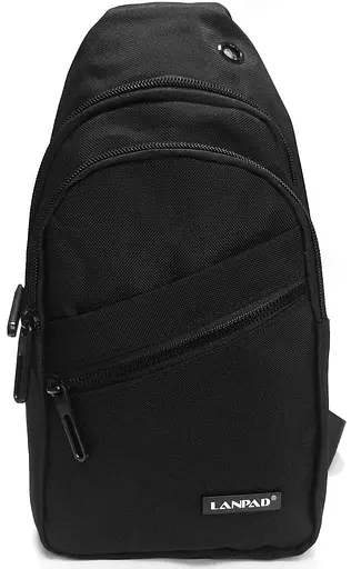 Мужская сумка слинг тканевая, черный Lanpad sum0028744 - фото 2