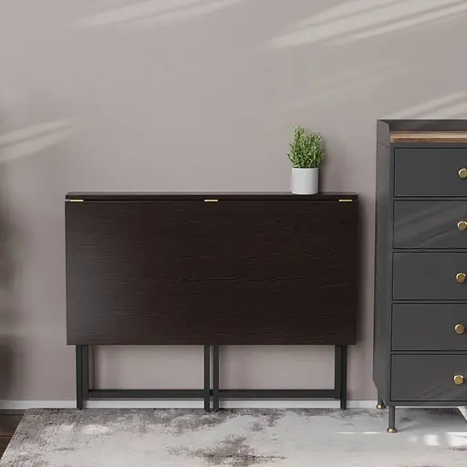 Стол раскладной Морис Ferrum-decor 750x1000x600 Черный металл ДСП Венге Магия 16 мм (FRD-105402) - фото 12