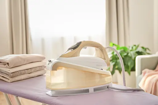 Sencor Праска-парогенератор, 2400Вт, 1500мл, паровий удар -395гр, постійна пара - 130гр, Anti-calc, керам. підошва, біло-золотий - фото 2