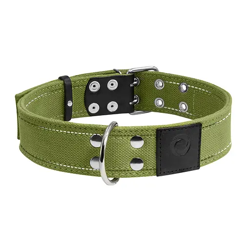 Нашийник для собак бавовняна тасьма CoLLaR Брезент подвійний (ширина 45мм довжина 56-71см) - фото 2