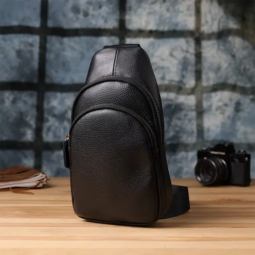 Чоловіча сумка через плече з натуральної шкіри Vintage 16х29х4,5 см sum0027498 - фото 8