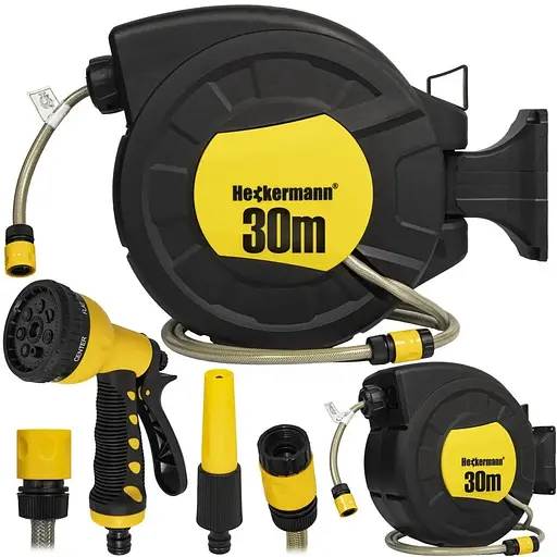 Катушка со шлангом Heckermann ZYW011-S28 автоматическая 28 м - фото 8
