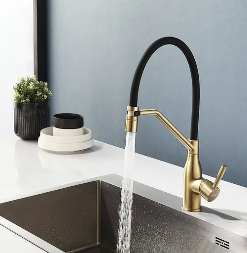 Смеситель для кухни Frap сатин золотой F4497-3 Золотой - фото 2