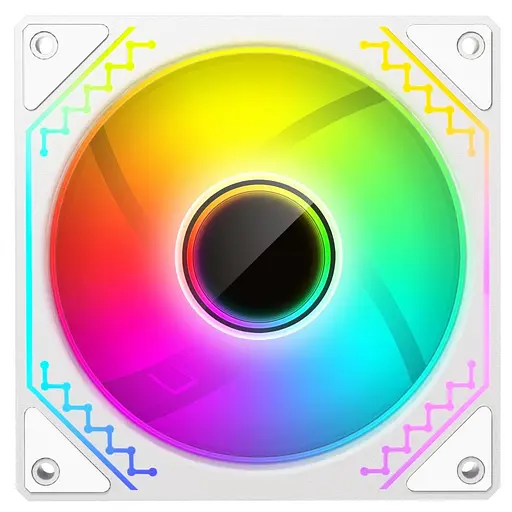 Вентилятор Coolmoon 120мм CM-W12-W Reverse (CM-W12-W-R) White - фото 2