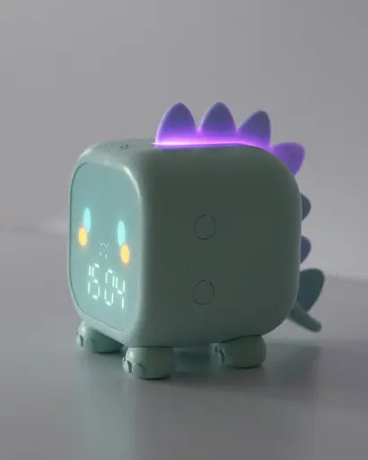 Нічник, настільна лампа із будильником Goldlux 331786 Filip LED 1x1.5W RGB IP20 зелена - фото 3