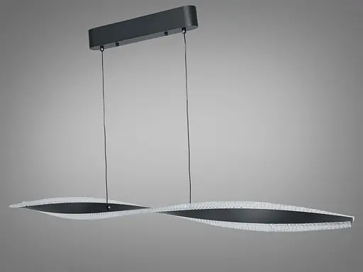 Подвесная LED люстра Diasha черная 58 Вт 10 м² - фото 3