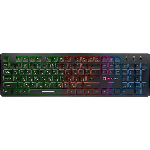 Клавіатура Real-El Comfort 7070 Backlit Black EL123100018 (128764)