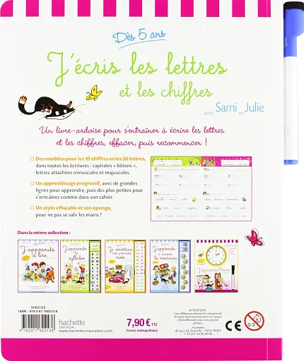 J'ecris les lettres et les chiffres (+ stylo + eponge) - фото 2
