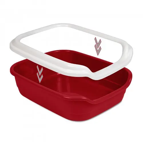 Туалет Природа Comfort L для кошек 49х39х15 см (бордовый) - фото 3