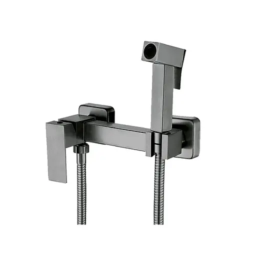 Смеситель для гигиенического душа наружного монтажа Mixxus KUB-222 graphite MI6846, Графит - фото 1