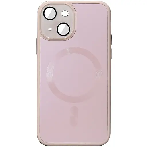 Чохол Epik TPU+Glass Sapphire Midnight with MagSafe для Apple iPhone 14, 6.1 Рожевий/Pink Sand - фото 1
