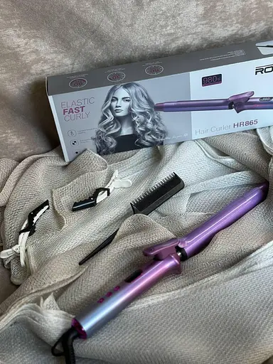 Плойка для волосся Rozia HR865 плойка щипці швидке нагрівання Фіолетовий 56 Вт - фото 5
