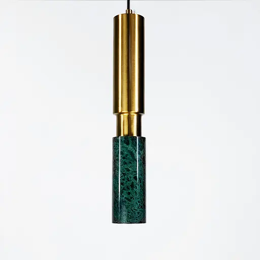 Подвес Gleam с зеленым мраморным плафоном в стиле Ар-деко | Line F | Арт. SC1/1 Green - фото 4