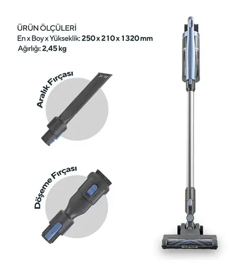 Пилосос Kumtel HVC-15 Blue&Black (стік ручний) - фото 4