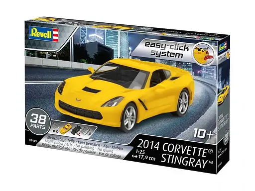 Конструктор Revell автомобіль 2014 Corvette Stingray 1:25 жовтий 07449 - фото 7