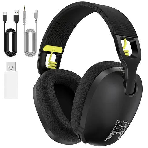 Беспроводные игровые Bluetooth наушники Onikuma B2 Геймерская гарнитура с микрофоном Чёрный