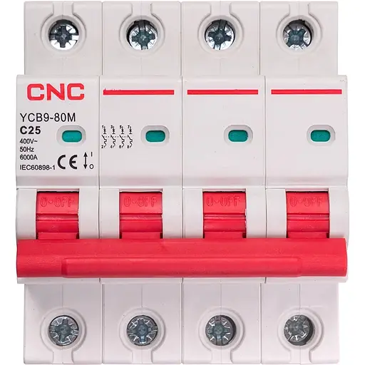 Модульный автоматический выключатель CNC YCB9-80M 4P C25 6ka