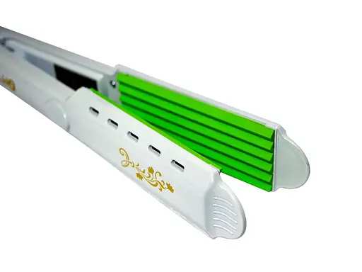 Професійна плойка щипці-гофре для прикореневого об'єму волосся Gemei 2957 велике гофре кераміка - фото 4