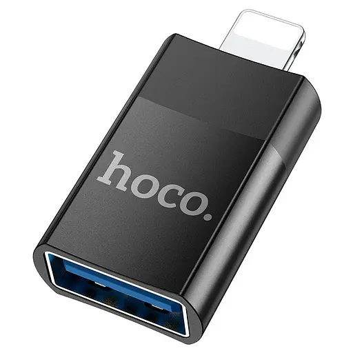 Перехідник Hoco UA17 Lightning Male to USB Female USB2.0 Чорний
