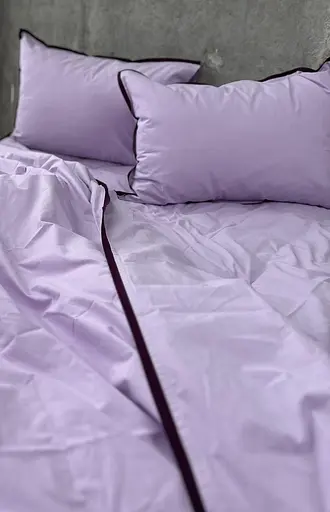 Комплект постільної білизни сімейний 2 х 155х215 см см варена бавовна White Dream Ліловий  (2003/3) - фото 7