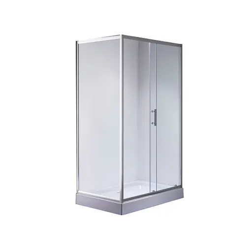 Душевая кабина с низким поддоном Mixxus Hard SCT01-100x90x198-TR хром прозрачное стекло 5 мм MI6909, Универсальная, прозрачная, хром - фото 4