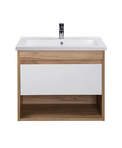 Тумба Мойдодир Oslo 70 Wood з умивальником Cosmo 70 дуб крафт/Білий - фото 4