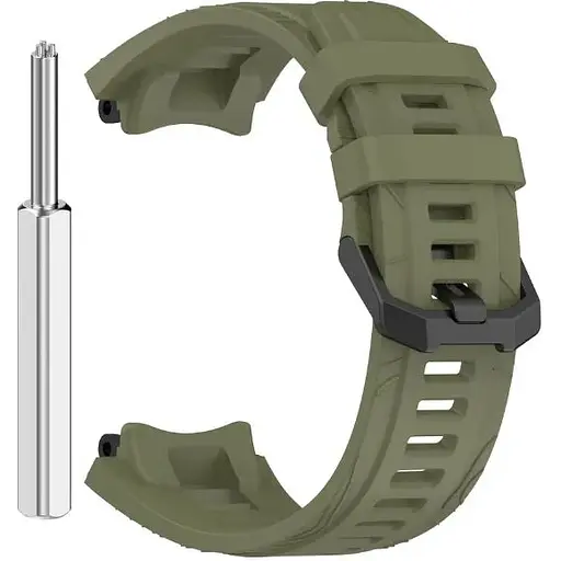 Ремешок DK для Xiaomi Amazfit T-Rex 3 Silicone Sport Band Classic (green) - фото 2