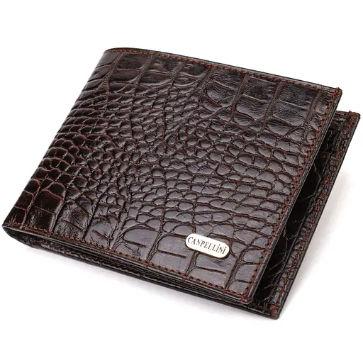 Мужской кожаный кошелек Canpellini 12х9.6х2 см acs0025591 - фото 1