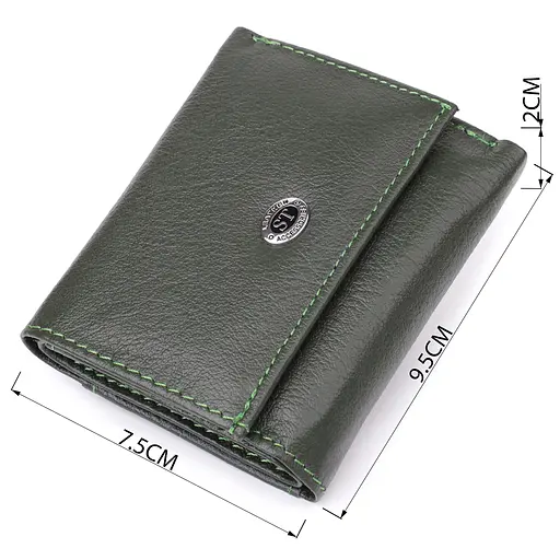 Женский миниатюрный кошелек из натуральной кожи ST Leather 9.5х7.5х2 см acs0029691 - фото 3