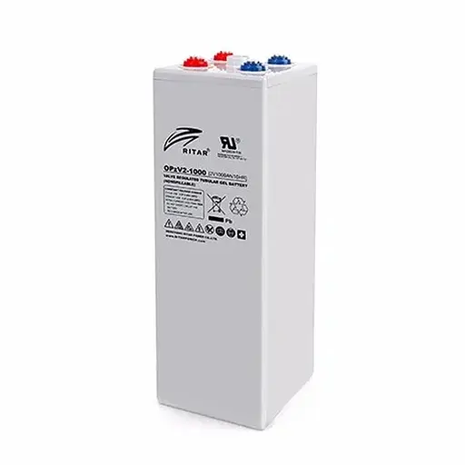 Акумуляторна батарея RITAR OPzV 2-1000, Gray Case, 2V 1000.0Ah (1200 С) ( 233 х 210 х 646(703) ) 57.3 кг Q1/36