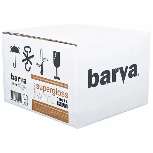 Фотопапір Barva, суперглянсовий, A6 (10x15), 255 г/м², 500 арк, серія "Profi" (IP-R255-338)