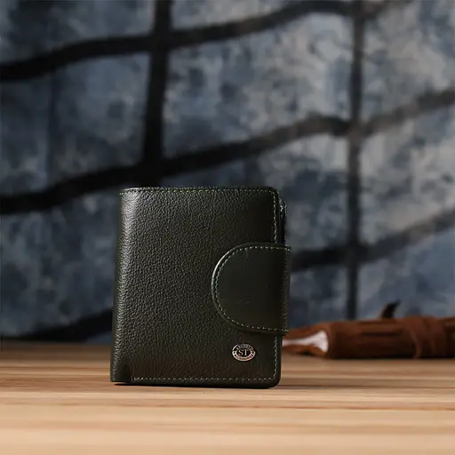 Вертикальний жіночий гаманець із натуральної шкіри ST Leather 9.5х11х2 см acs0029645 - фото 9