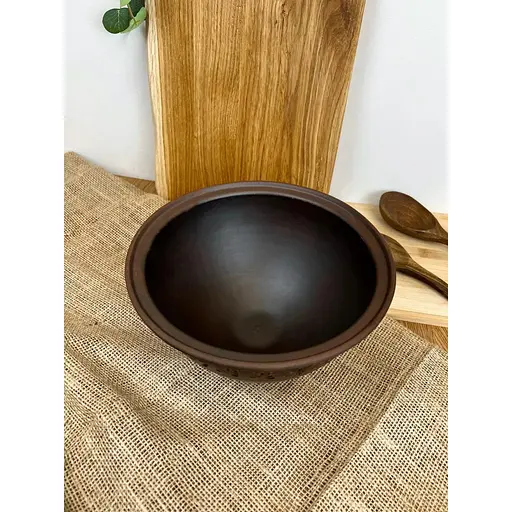 Макітра 2.5 літра керамічна (глиняна) різьблений декор - фото 4