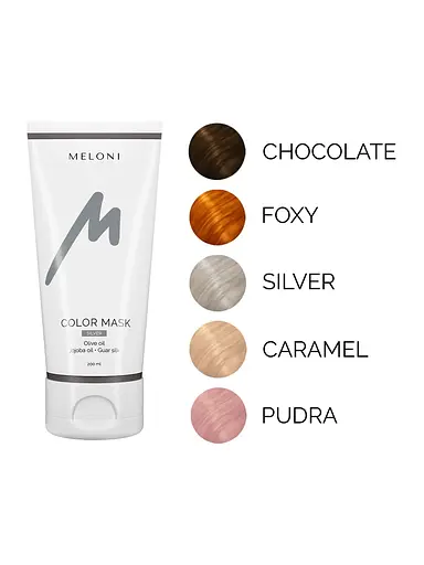 Тонирующая маска для волос Пепельный Color Mask Silver Meloni 200 мл - фото 2