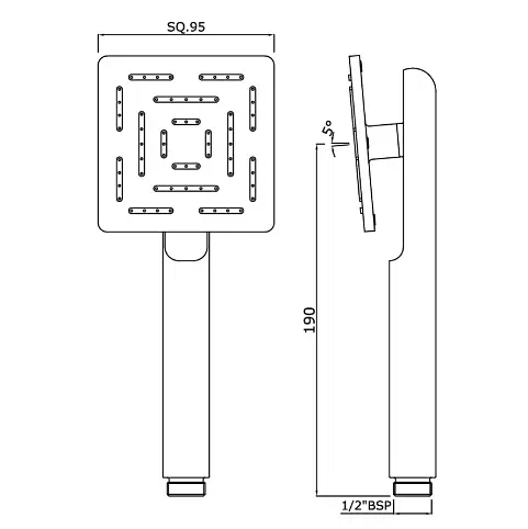Ручной душ Jaquar Maze HSH-CHR-1655, Хром - фото 2