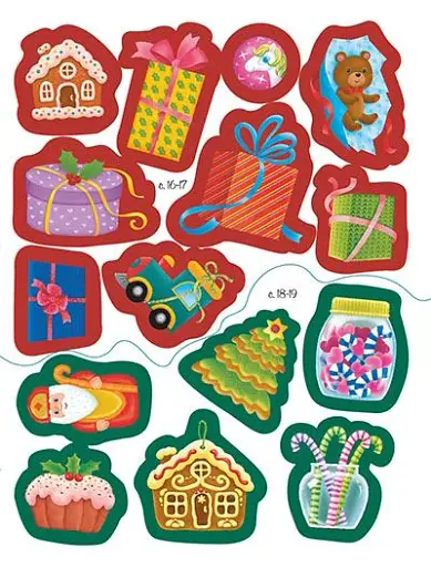 Різдвяні наліпки. Моя сніжна книжка наліпок - фото 7