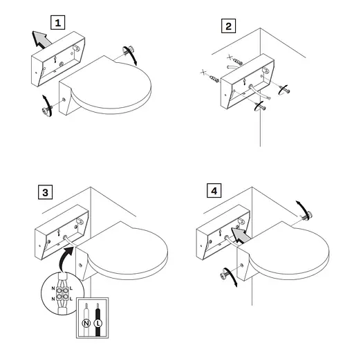 Вуличний світильник із датчиком руху Goldlux 324030 Tesa Led 1x10W 4000K 1100Lm IP54 BK - фото 4