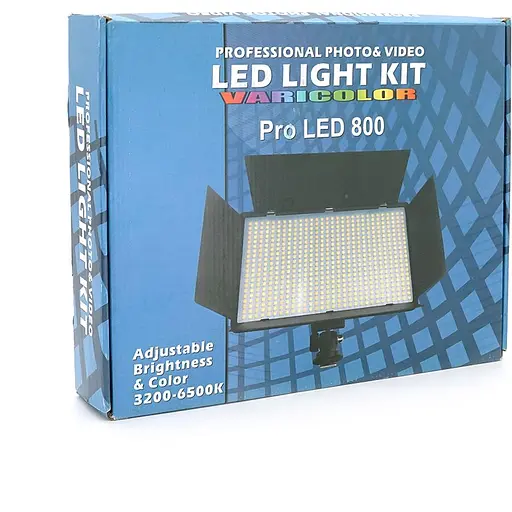Прожектор Voltronic YT42165 800LED для фото и видео 3200-6000К 290x170мм Box - фото 3