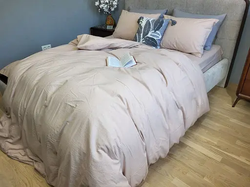 Комплект постельного белья Washed Cotton из вареного хлопка Капучино Cappuccino, - фото 2