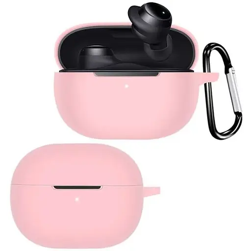 Чехол-накладка DK Silicone Candy Friendly с карабином для Xiaomi Redmi Buds 3 Lite (pink)