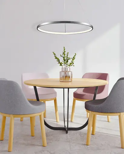 Підвісний світильник, люстра Goldlux 330000 Lea 1 Led 1x20W 4000K 2600Lm IP20 Срібло - фото 3