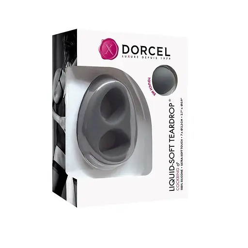 Эрекционное кольцо Dorcel Liquid-Soft Teardrop 7 см серый - фото 2