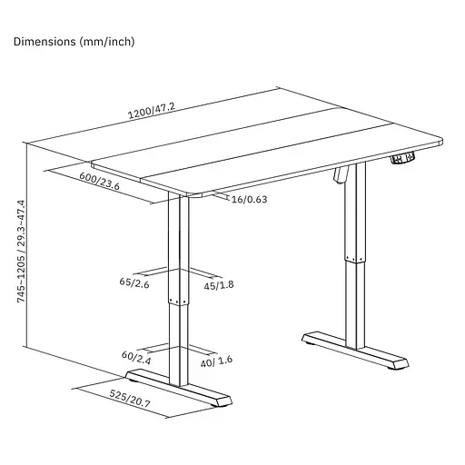 Электрический стол для работы сидя и стоя с регулировкой высоты Itech MT12BW - фото 14