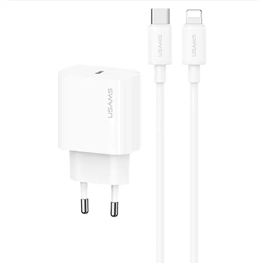 МЗП Usams US-OYXLTZ02 CC226 PD20W + SJ712 30W Type-C to Lightning Yi Series White