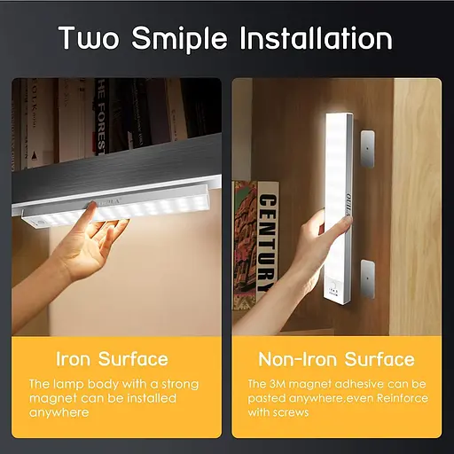 Светодиодное освещение шкафа с датчиком движения OUILA 2 шт. USB - фото 2